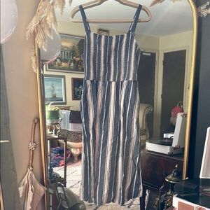 Old Navy Striped Blue and White Women's Smocked Dress